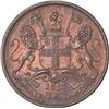 Image 1 : Copper Half Pice of East India Company of Calcutta Mint of 1853.