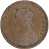 Image 2 : Copper Quarter Anna of Victoria Empress of Calcutta Mint of 1877.
