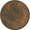 Image 2 : Copper One Quarter Anna of Victoria Empress of Calcutta Mint of 1882.