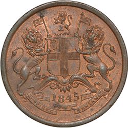 Copper Half Anna of East India Company of 1845