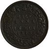 Image 1 : Copper Half Anna of  Victoria Queen of Calcutta Mint of 1875.