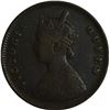 Image 2 : Copper Half Anna of  Victoria Queen of Calcutta Mint of 1875.