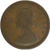 Image 2 : Copper 1/2 Anna of Victoria Queen of Calcutta Mint of 1875.