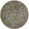 Image 1 : Silver Two Annas of Victoria Queen of Calcutta Mint of 1876.