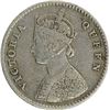 Image 2 : Silver Two Annas of Victoria Queen of Calcutta Mint of 1876.
