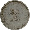 Image 1 : Silver Two Annas of Victoria Queen of Calcutta Mint of 1876.