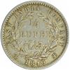 Image 2 : Silver Quarter Rupee of Victoria Queen of 1840.