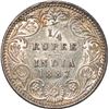 Image 1 : Silver Quarter Rupee of Victoria Empress of Bombay Mint of 1887.