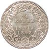 Image 1 : Silver Quarter Rupee of Victoria Empress of Calcutta Mint of 1898.