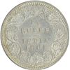 Image 1 : Silver Quarter Rupee of Victoria Empress of Calcutta Mint of 1901.