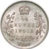 Image 1 : Silver Quarter Rupee of King Edward VII of Calcutta Mint of 1907.