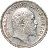 Image 2 : Silver Quarter Rupee of King Edward VII of Calcutta Mint of 1907.
