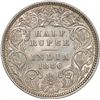 Image 1 : Silver Half Rupee of Victoria Empress of Calcutta Mint of 1886.