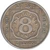 Image 1 : Cupro Nickle Eight Annas of King George V of Calcutta mint of 1919.