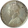 Image 1 : Silver Rupee of Victoria Queen of Calcutta Mint of 1862.