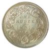 Image 2 : Silver Rupee of Victoria Queen of Calcutta Mint of 1862.