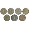 Image 1 : Lot of Seven One Anna of King George V of Different Mint of Different Year.