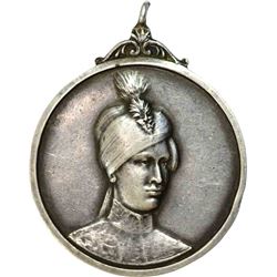 Silver Medal of Bundi of Bahadur Singh Maharao Raja.