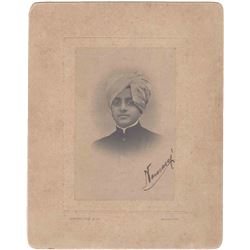 Autograph of Narasaraja Wodeyar on Photograph.