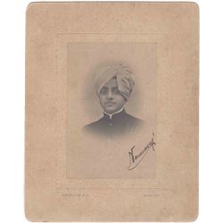 Autograph of Narasaraja Wodeyar on Photograph.