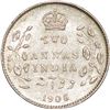Image 1 : Error Silver Two Annas of King Edward VII of Calcutta Mint of 1905.