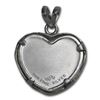 Image 2 : 1/10 oz Silver Butterfly Pendant (Diamond Cut - Heart Bezel)