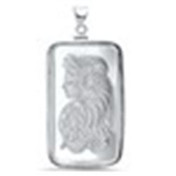 1 oz Silver Bar - Pamp Suisse Pendant (Fortuna)