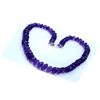 Image 1 : 333 ct & up  Amethyst Faceted Vintage Smooth Rondelle  Beaded Necklace