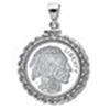 Image 2 : 1 oz Silver Buffalo Pendant (Rope-ScrewTop Bezel)
