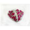 Image 1 : RUBY PEAR,OVAL 5.00CT, 14K W/G RING 7.32GRAM / DIAMOND RD 0.59CT