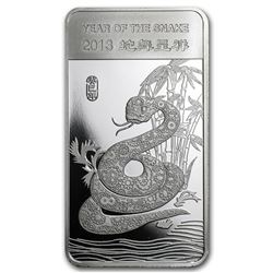 1/2 oz Year of the Snake Silver Bar .999 Fine