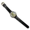 Image 1 : Men's Walking Liberty Half Dollar Watch - Black Leather Strap
