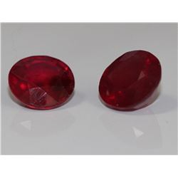 Pair of Round Ruby Loose Stones 4.0 ctw or over