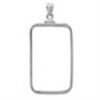 Image 2 : Sterling Silver Plain Front Bezel (Fits 1/2 oz Bars)