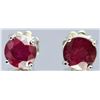 Image 1 : Ruby  3.20ctw  Stud Earrings 14KW