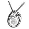 Image 1 : Sterling Silver Mother & Child Rose Necklace