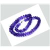 Image 1 : 401 ct & up Amethyst Faceted Vintage Smooth Rondelle Beaded Necklace