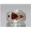 Image 1 : Sterling Silver .925 Garnet/Ruby Ring