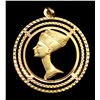 Image 1 : 18K YELLOW GOLD PENDANT WITH PROFILE OF NEFERTITI