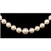 Image 2 : GRADUATED PEARL NECKLACE WITH DIAMOND CLASP