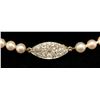 Image 3 : GRADUATED PEARL NECKLACE WITH DIAMOND CLASP