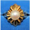 Image 5 : 18K YELLOW GOLD & PEARL RING