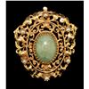 Image 1 : EDWARDIAN YELLOW GOLD & JADE BROOCH