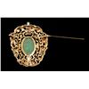 Image 2 : EDWARDIAN YELLOW GOLD & JADE BROOCH