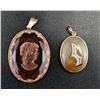 Image 1 : QUARTZITE PENDANT WITH INTAGLIO CARVED  PORTRAIT