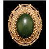 Image 2 : 14K YELLOW GOLD & JADE RING