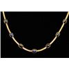 Image 2 : ELEGANT SAPPHIRE & 14K YELLOW GOLD NECKLACE