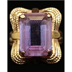 10K YELLOW GOLD & SEMI-PRECIOUS STONE RING