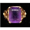 Image 1 : 10K YELLOW GOLD AND AMETHYST RING