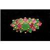 Image 1 : 10K YELLOW GOLD, EMERALD & RUBY RING